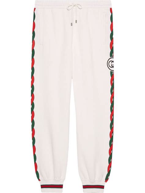 pantaloni ciniglia gucci|gucci knitted track pants.